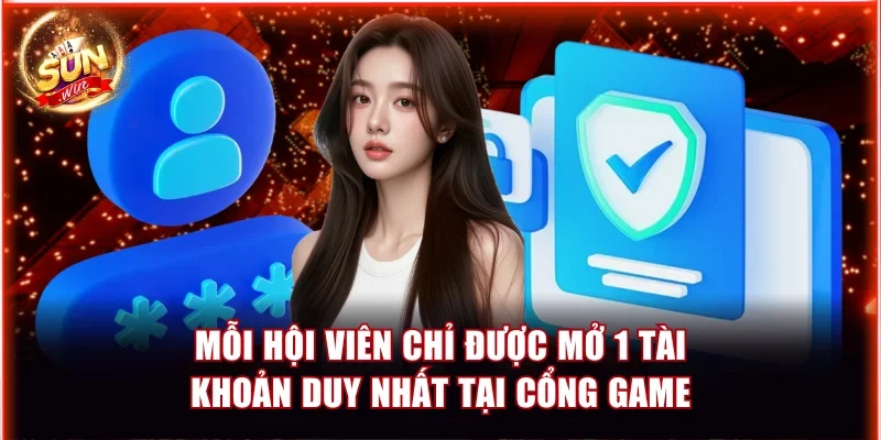 moi hoi vien chi duoc mo 1 tai khoan duy nhat tai cong game